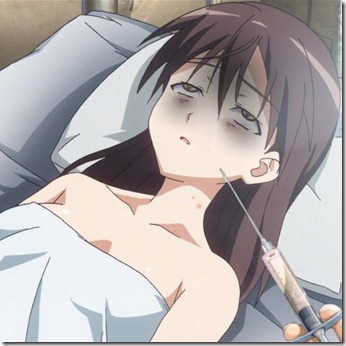 fainted anime girl