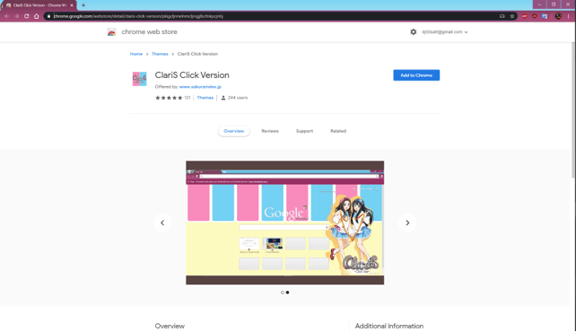 ClariS Click Version in Google Chrome Webstore